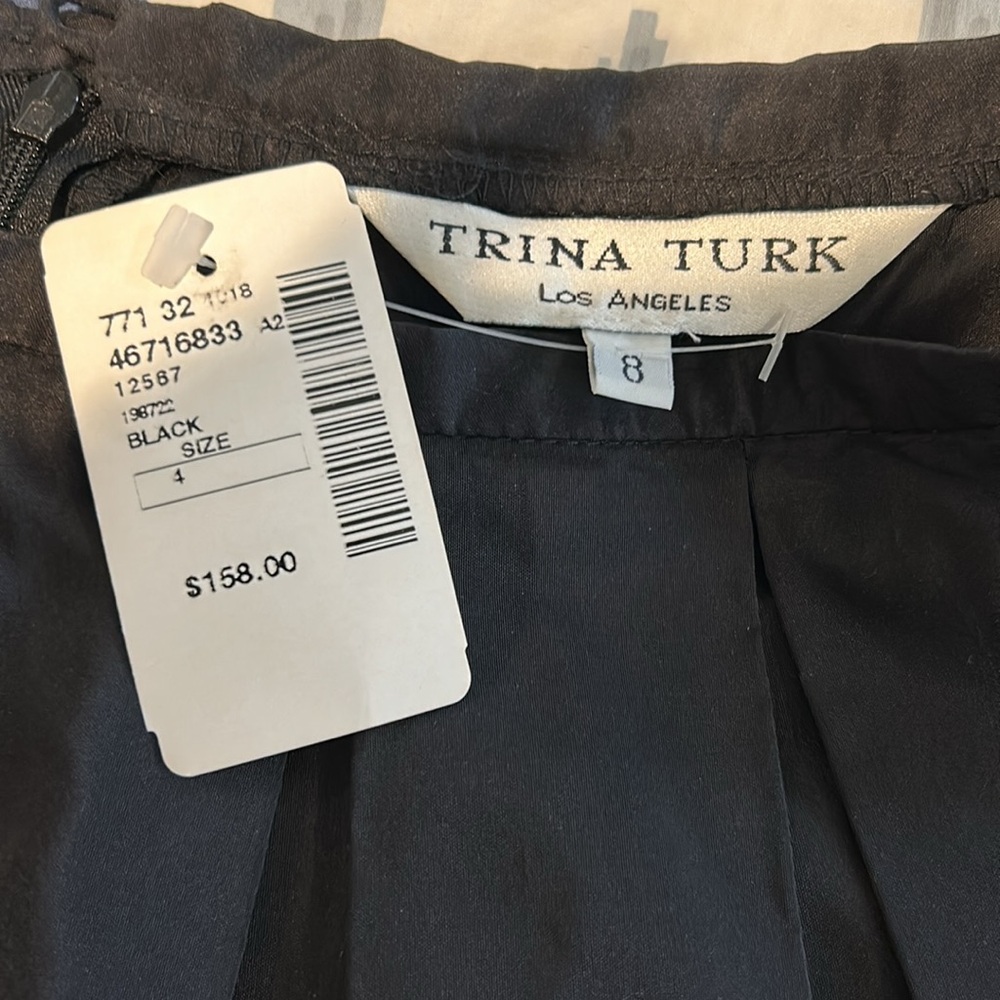 Trina Turk Black Silk Skirt - Picture 2 of 2